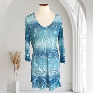 Palm tree beach dress coverup